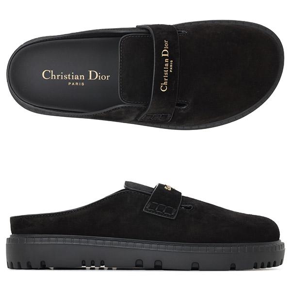 DIOR Black Suede Boy Mule Slippers KDF135SUE 900