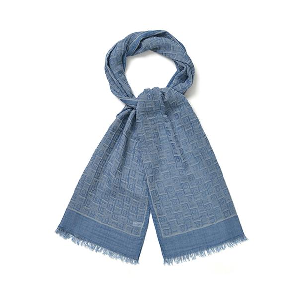 Ferragamo Gancini Monogram Print Wool Scarf for Men 52 0118 0776124