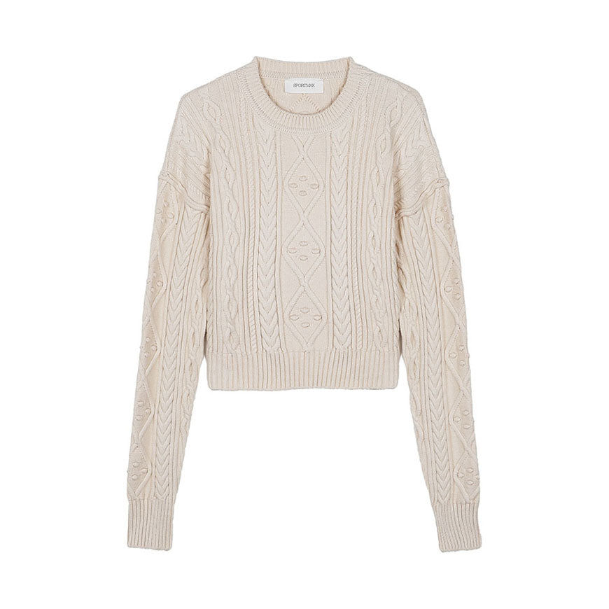 Max Mara Women's Cropped Crewneck Knit Sweater 001 1