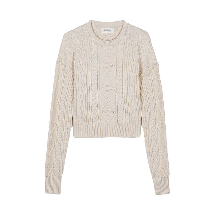 Max Mara Women's Cropped Crewneck Knit Sweater 001 1