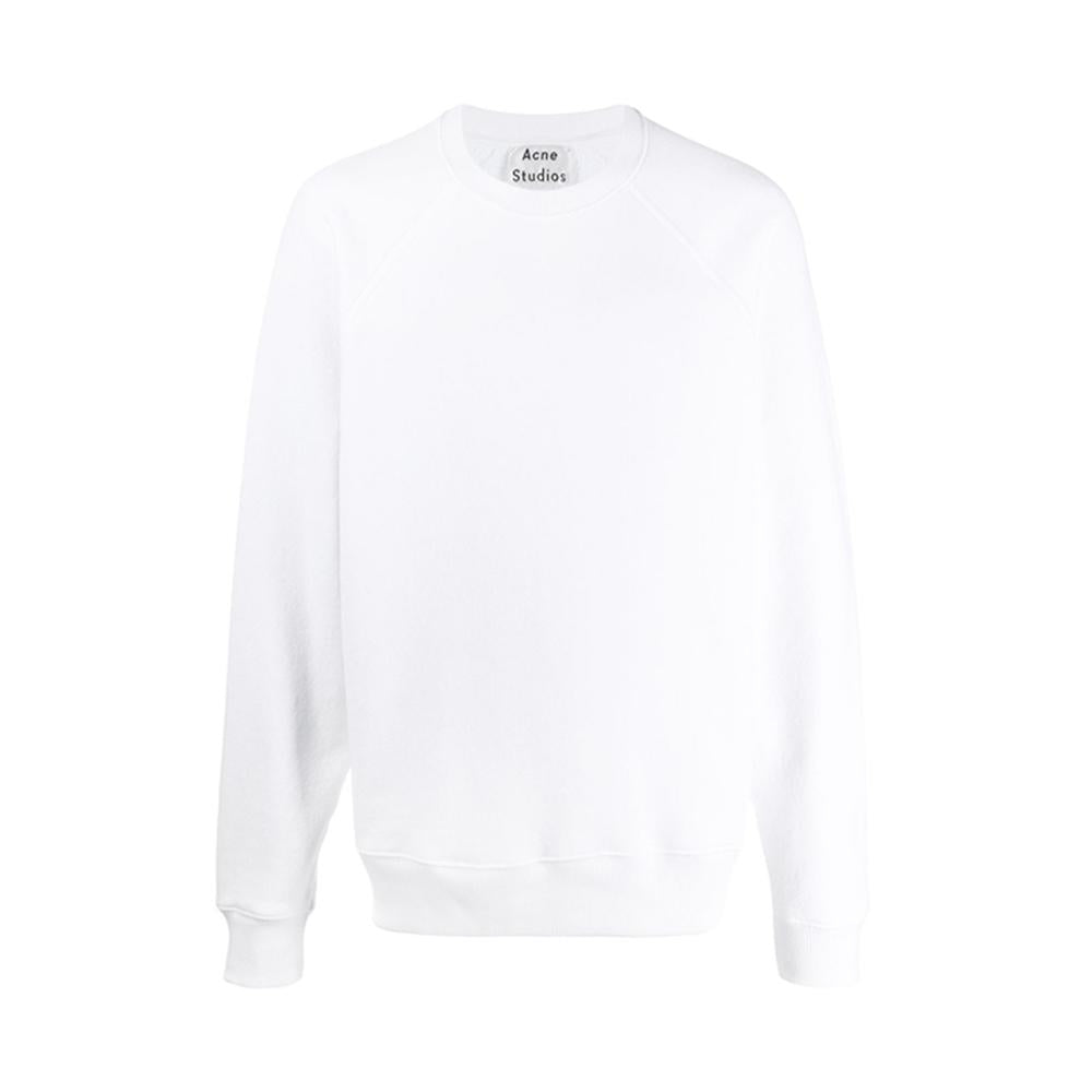 Acne Studios Optic White Reverse Label Crewneck Sweatshirt Men