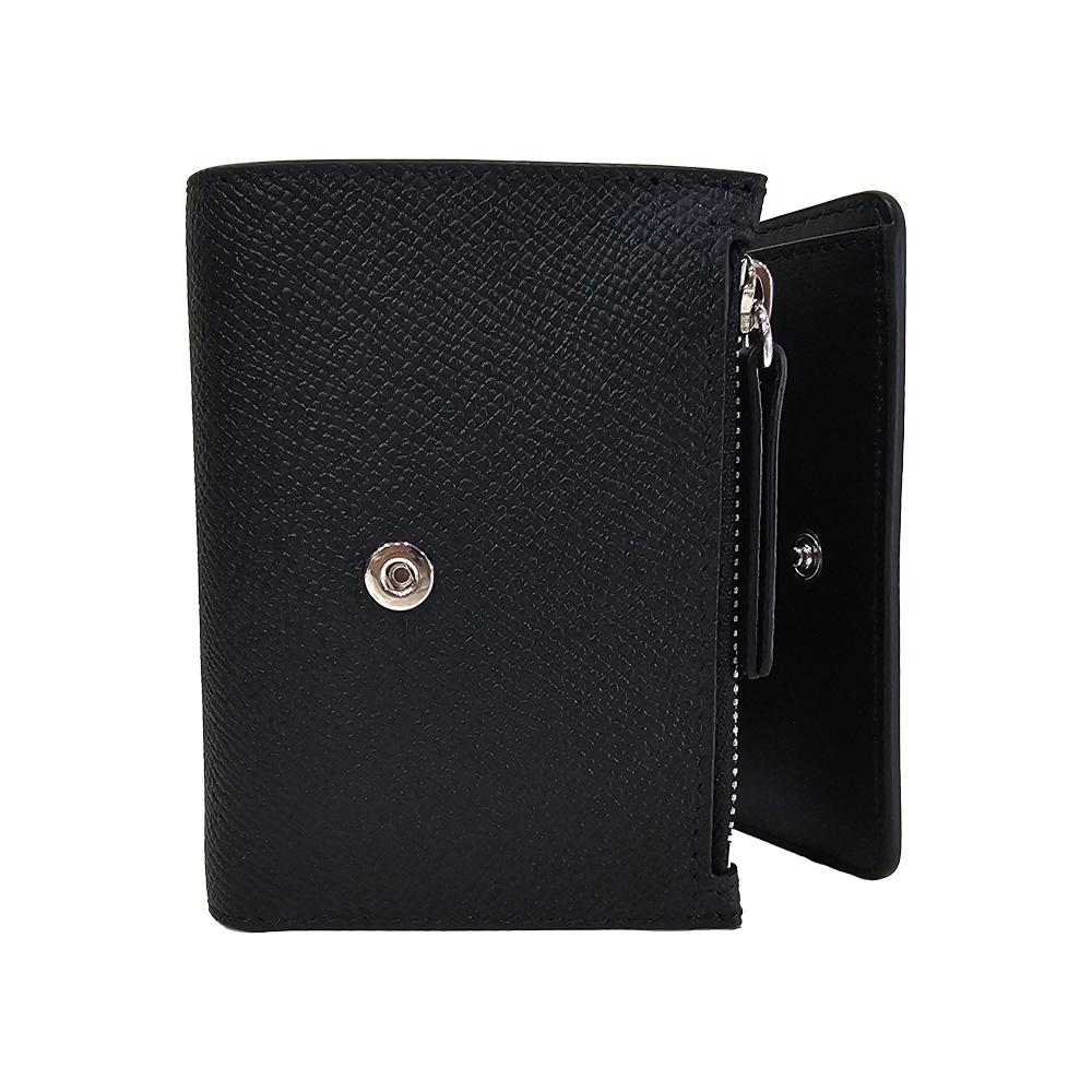 Maison Margiela Women’s Tri-Fold Leather Wallet Black