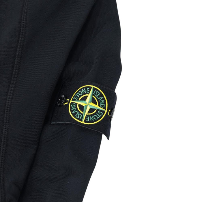 STONE ISLAND Patch Logo Crewneck Sweatshirt Black Men Cotton