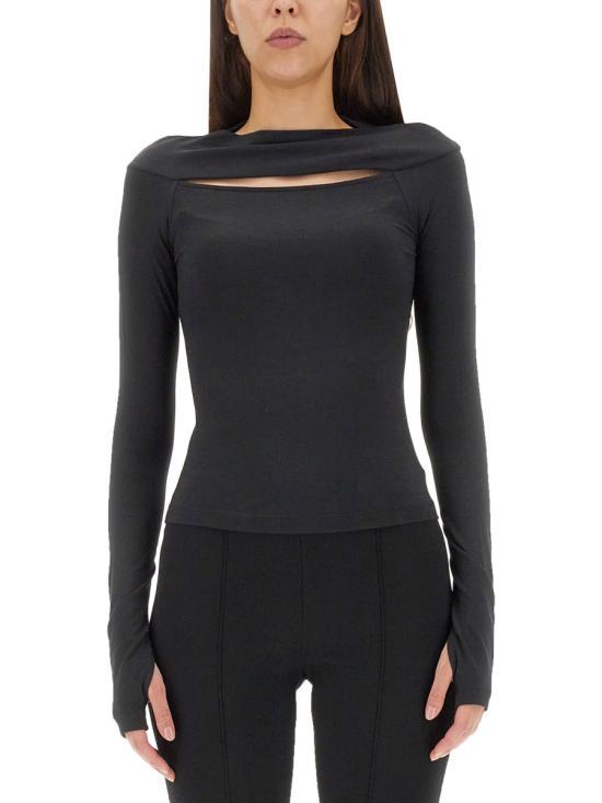 Helmut Lang Long Sleeve Sweatshirt Top N05HW507001 BLACK DOM