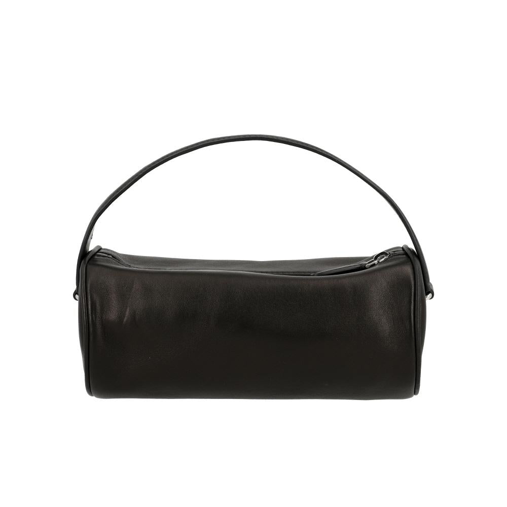 The Row Black Leather Round Top Handle Women’s Tote Bag W1709 L614