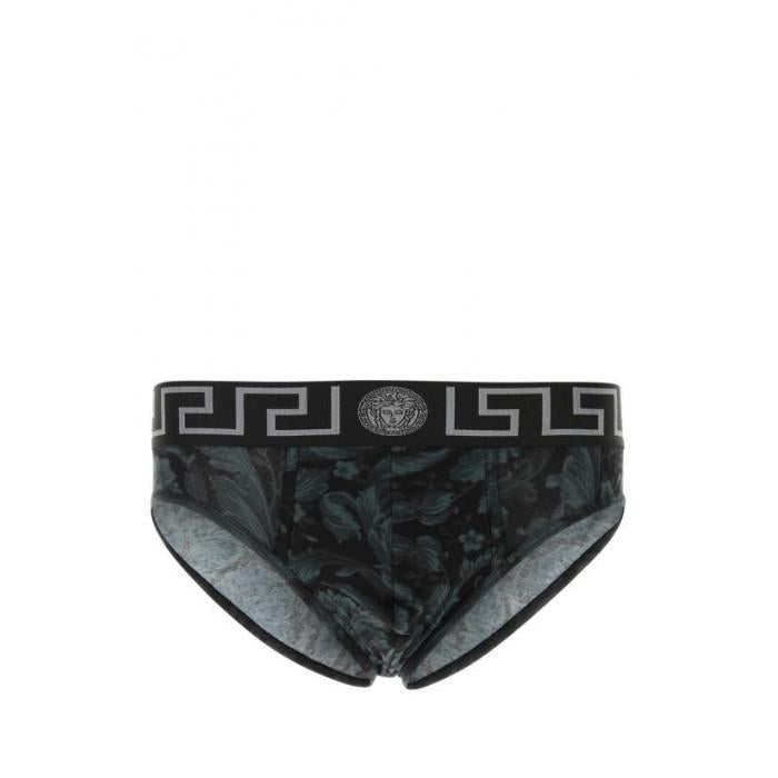 Versace Baroque Print Briefs Men’s Underwear Black Gold