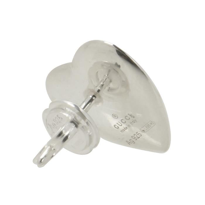 GUCCI Blind For Love Stud Earrings Silver-Tone Jewelry