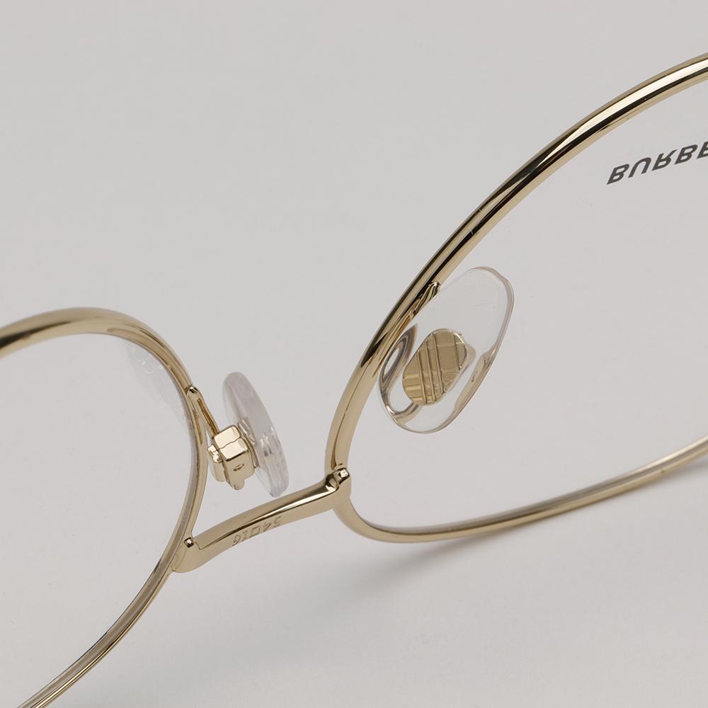 BURBERRY Round Metal Gold Frame Eyeglasses Unisex BE1366 1109