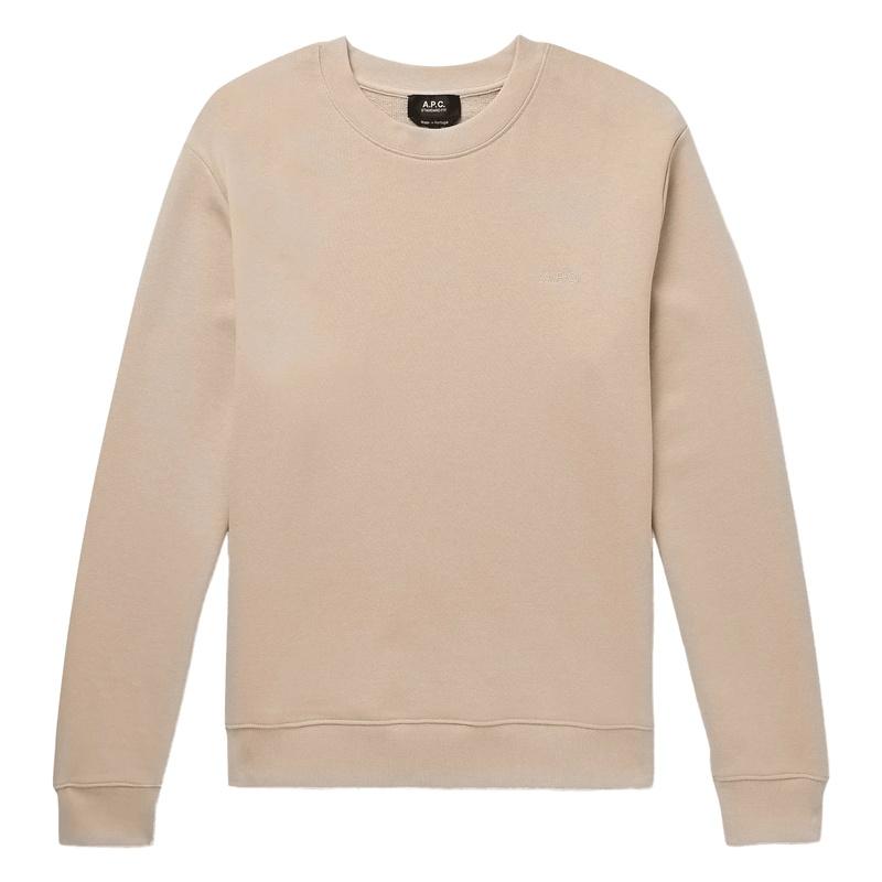 A.P.C. Logo Crewneck Sweatshirt Unisex Navy Cotton