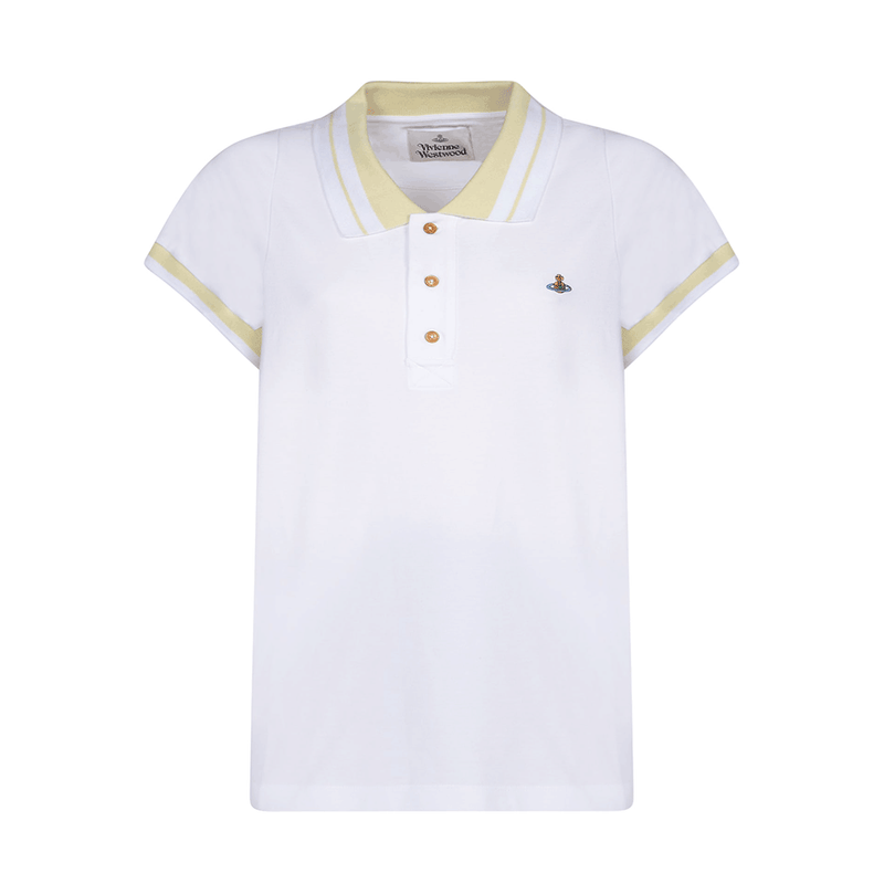 Vivienne Westwood Men’s Short Sleeve Polo Shirt White Cotton