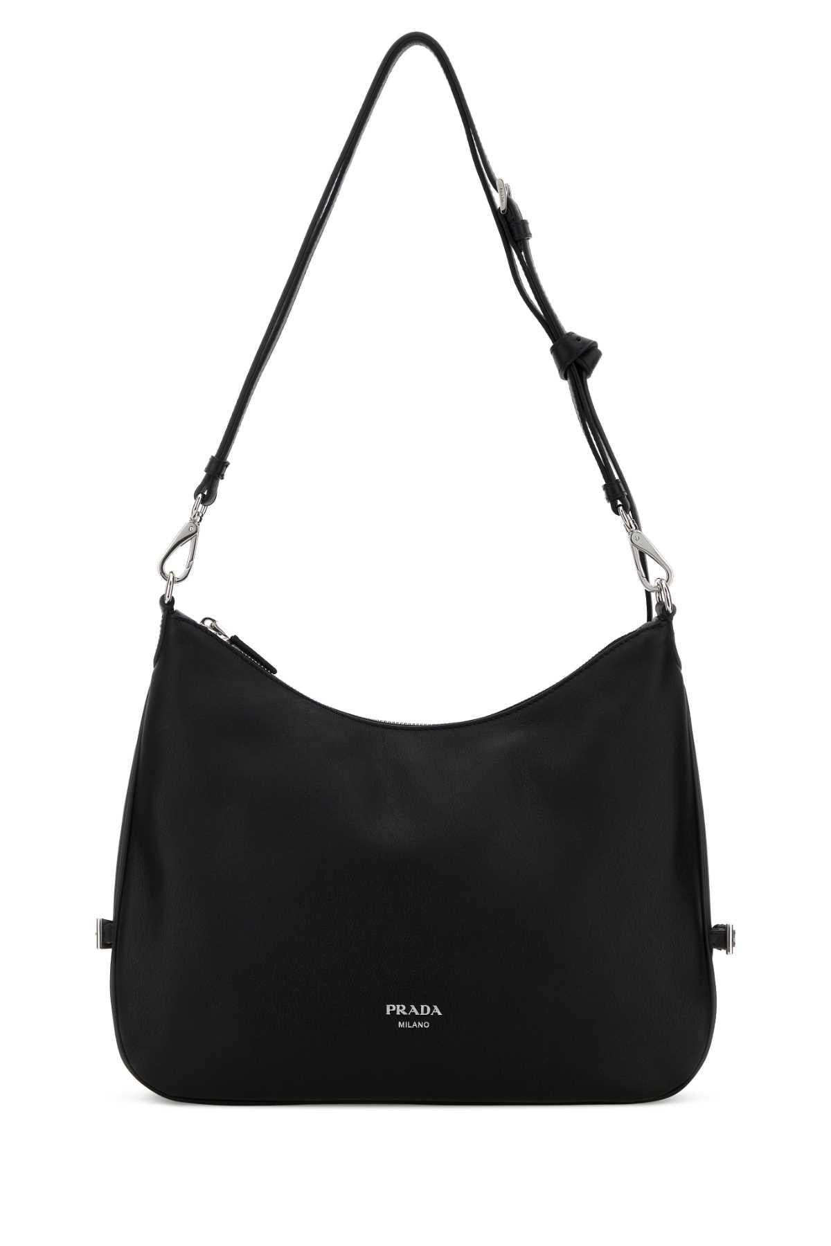 PRADA Black Leather Shoulder Bag