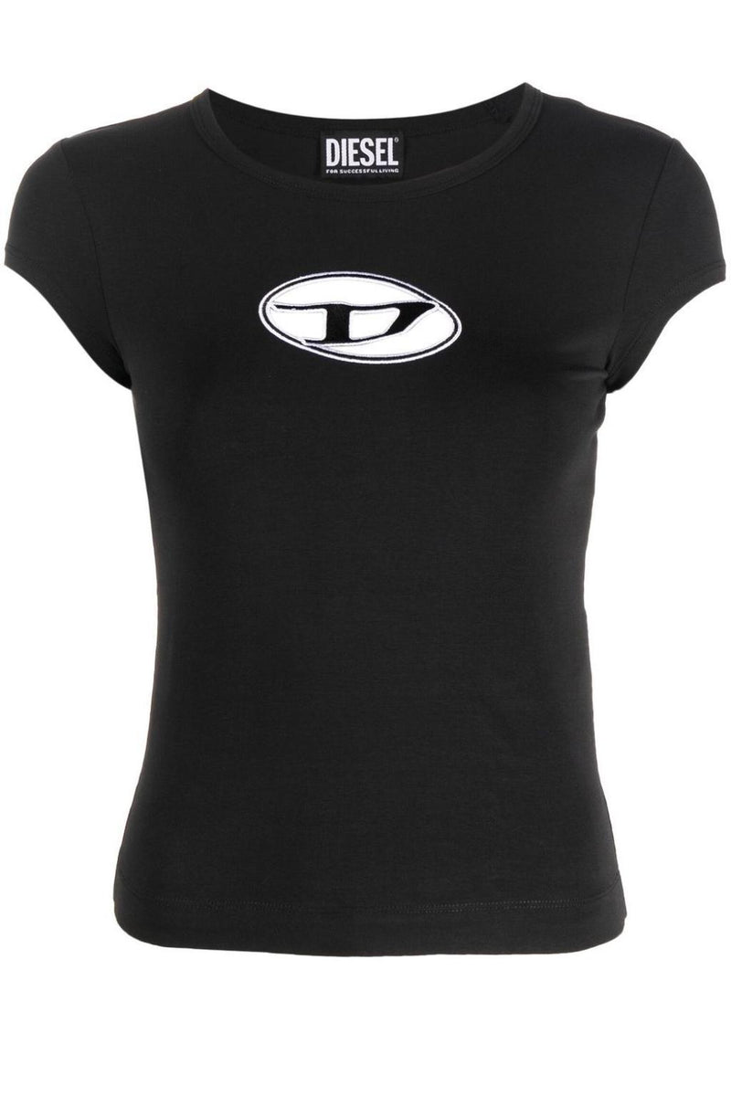 DIESEL Peekaboo Logo Cutout T-Shirt Black Women’s
