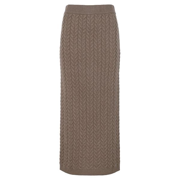 Max Mara Sand Wool Cashmere Long Skirt 2529306023