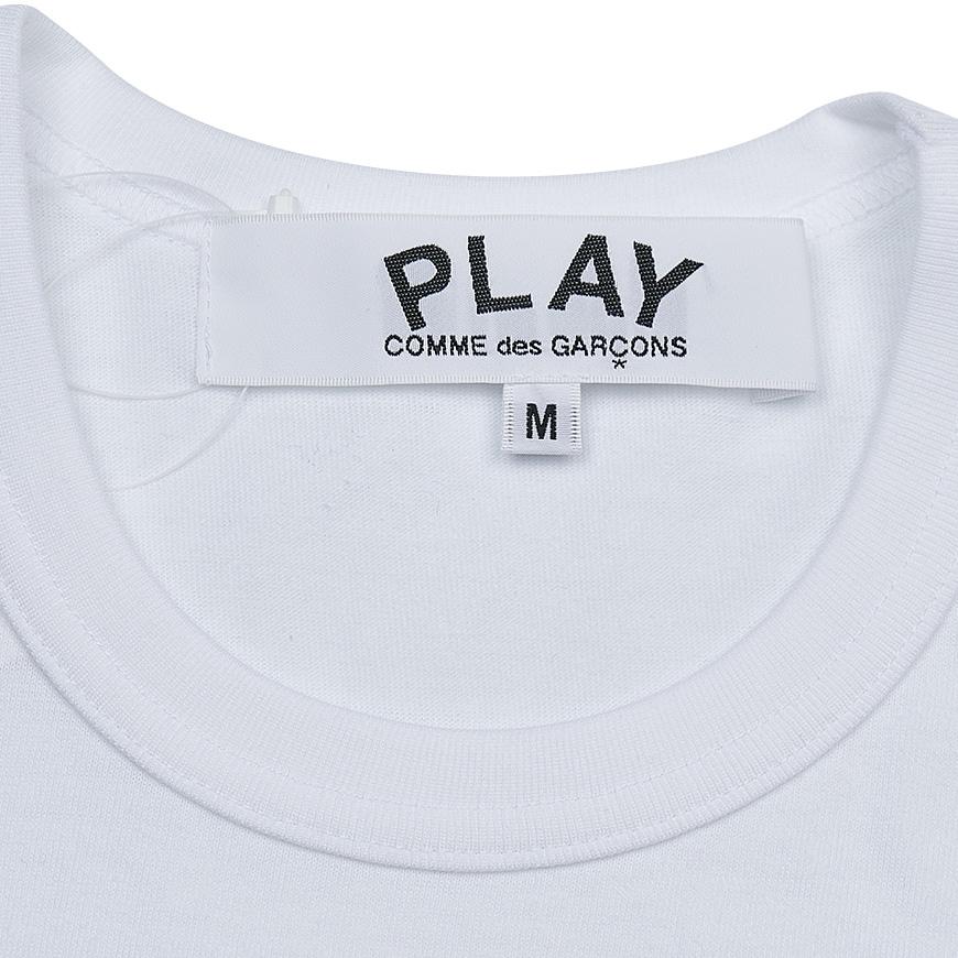 Comme des Garcons Unisex Heart Print T-Shirt AX T222 051 WHITE