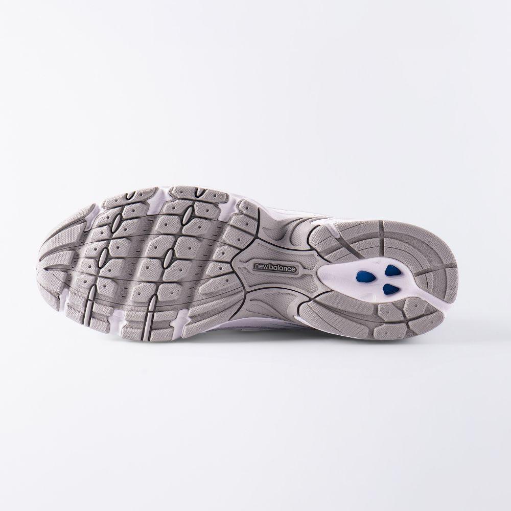 New Balance White Silver Metallic Low-Top Sneakers