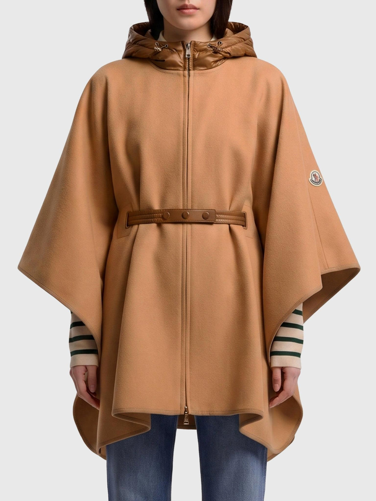 Moncler Beige Down Puffer Jacket for Women