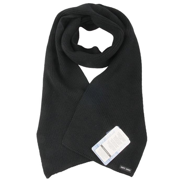 Saint James Solid Wool Scarf Black