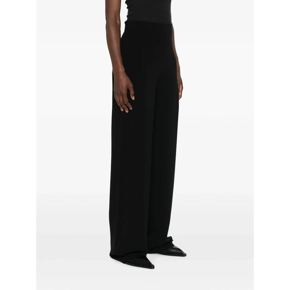 Max Mara Women’s Classic Pants Slacks Black Wool Blend