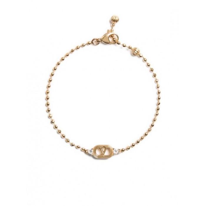 VALENTINO Crystal Oval-Link Metal Bracelet