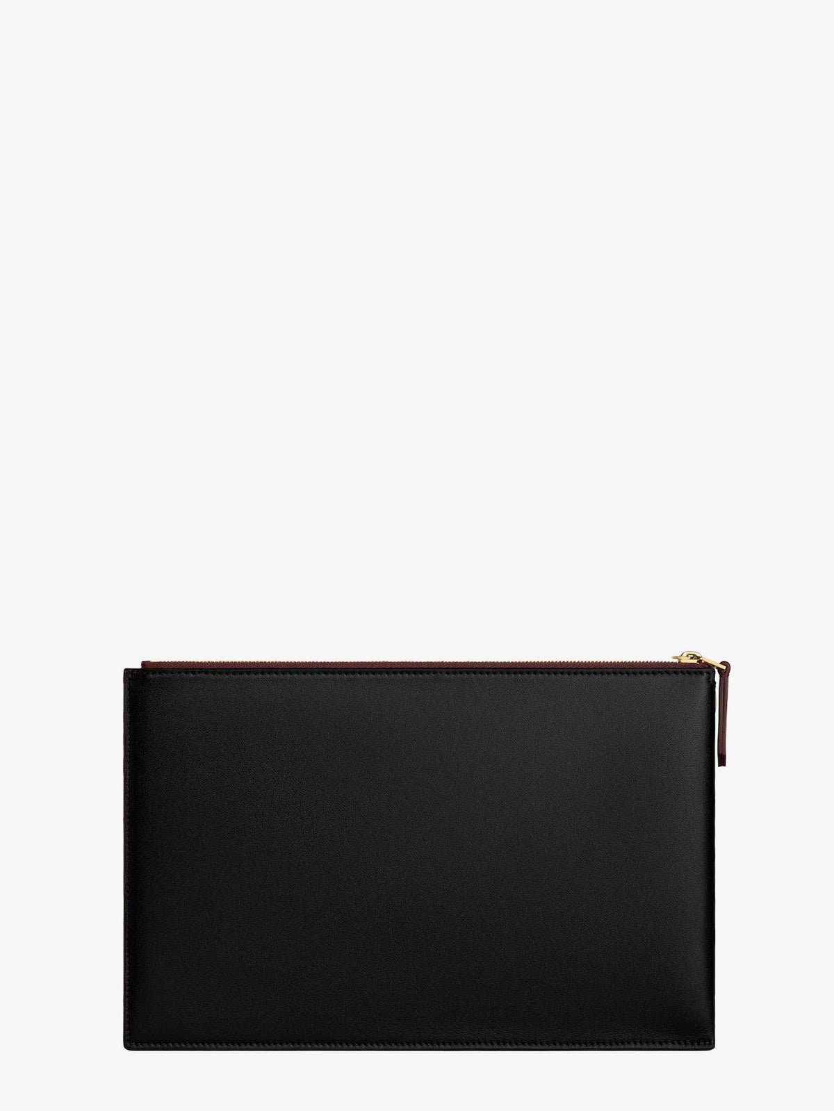 CELINE Leather Clutch Bag Black Women's Evening Purse