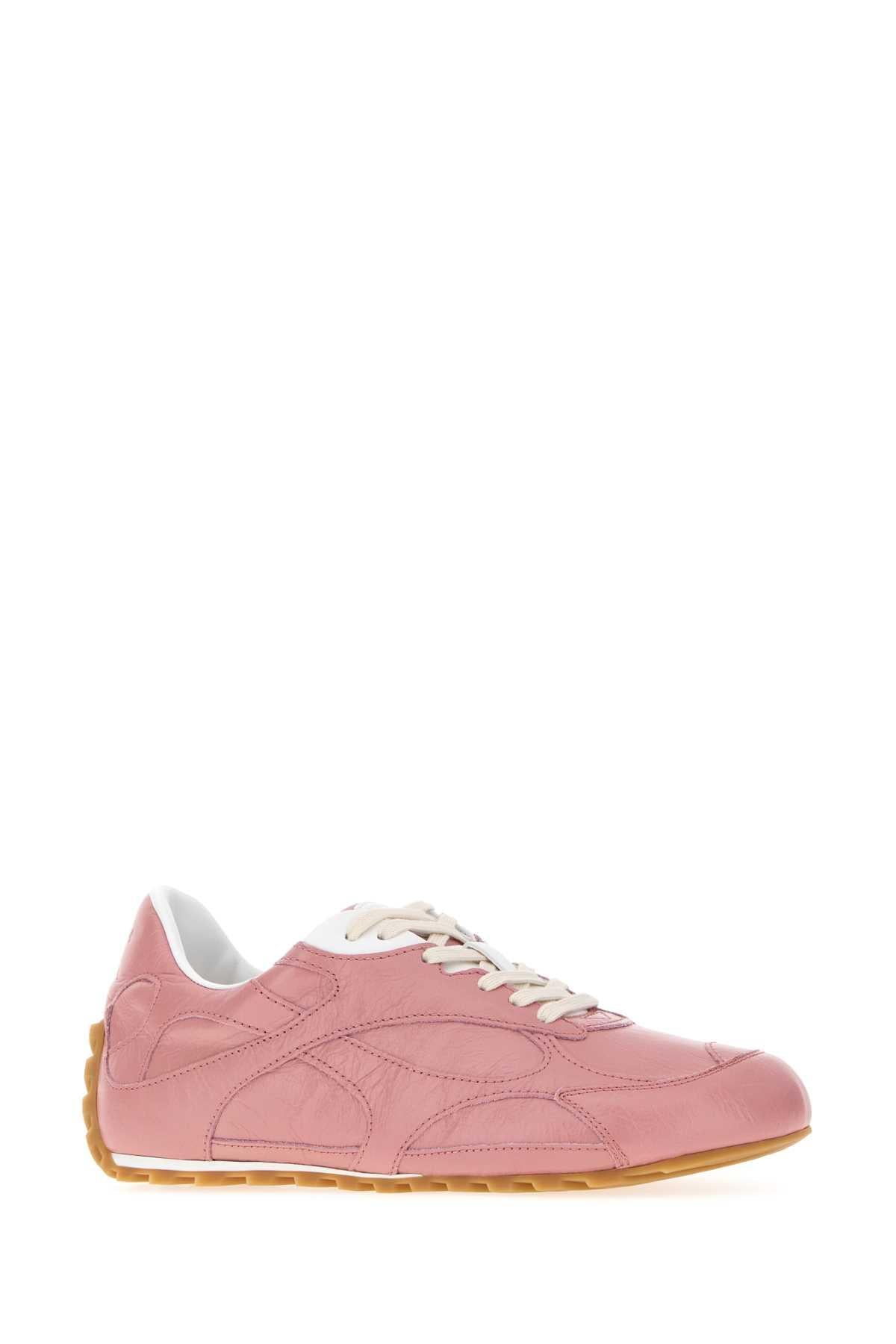 Bottega Veneta Blue Leather Low-Top Sneakers