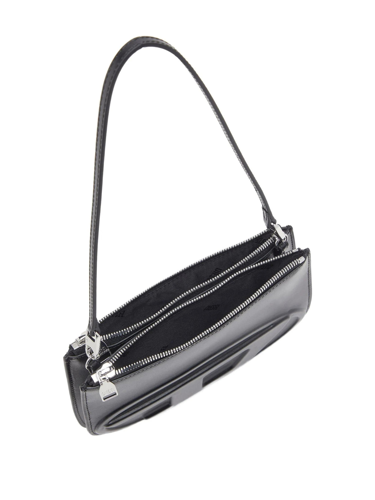 DIESEL Black Leather Shoulder Bag