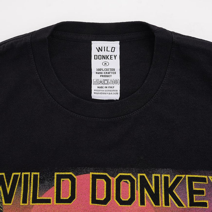 Wild Donkey Riding Jerry Graphic T-Shirt Black Unisex