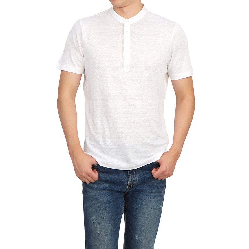 LARDINI Men’s Short Sleeve T-Shirt White Cotton Tee