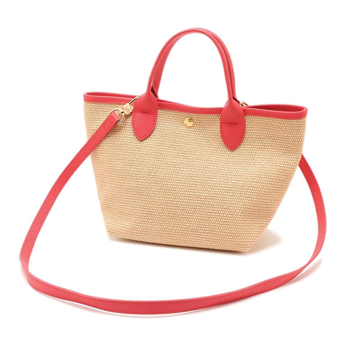 Longchamp Le Paniers Pliage S Tote Bag Beige Canvas Leather