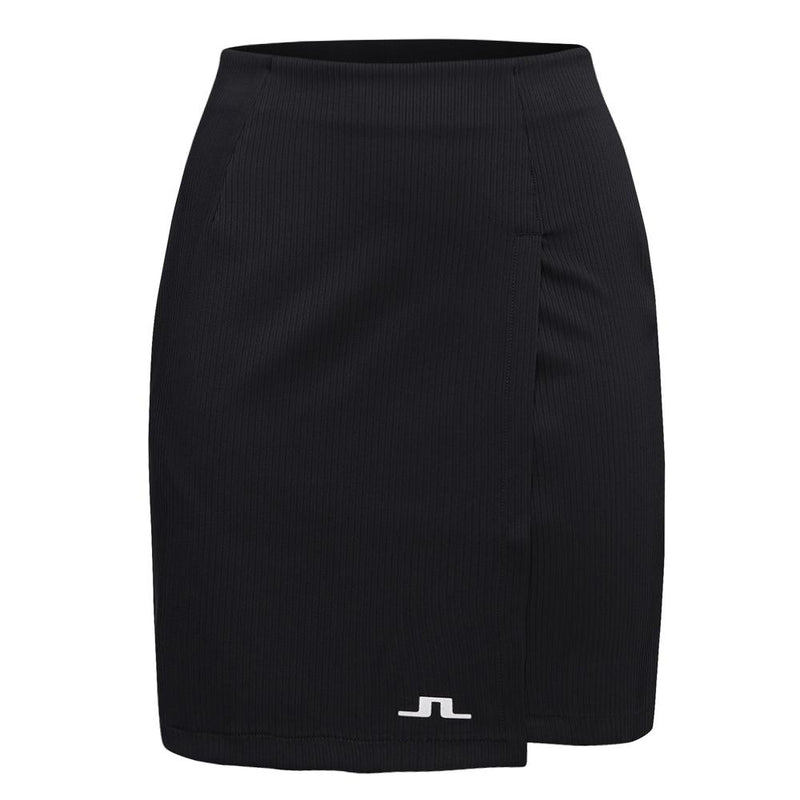 J LINDEBERG AMIRA Logo Ribbed Mini Skirt Black