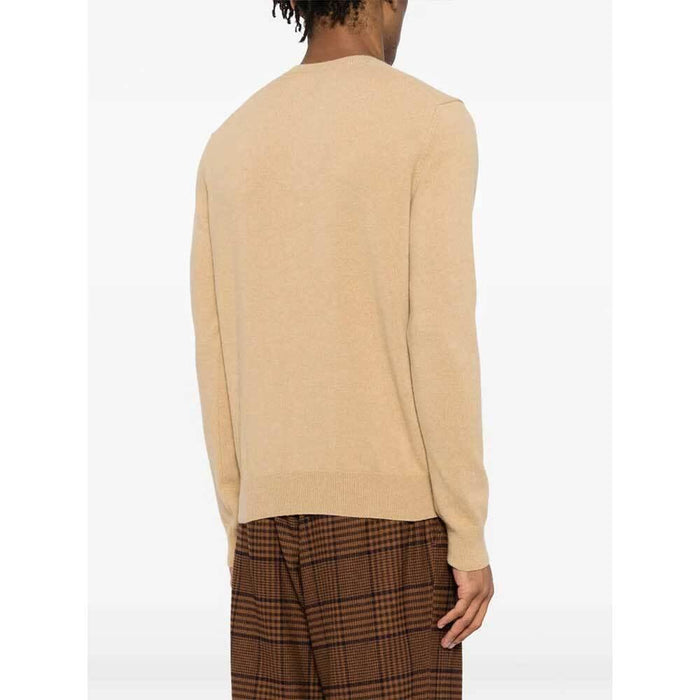 Comme des Garcons Beige White Heart Unisex Knit Cardigan
