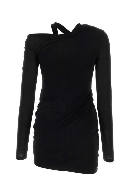 Helmut Lang Black Midi Dress N05HW606001 BLACK DOM