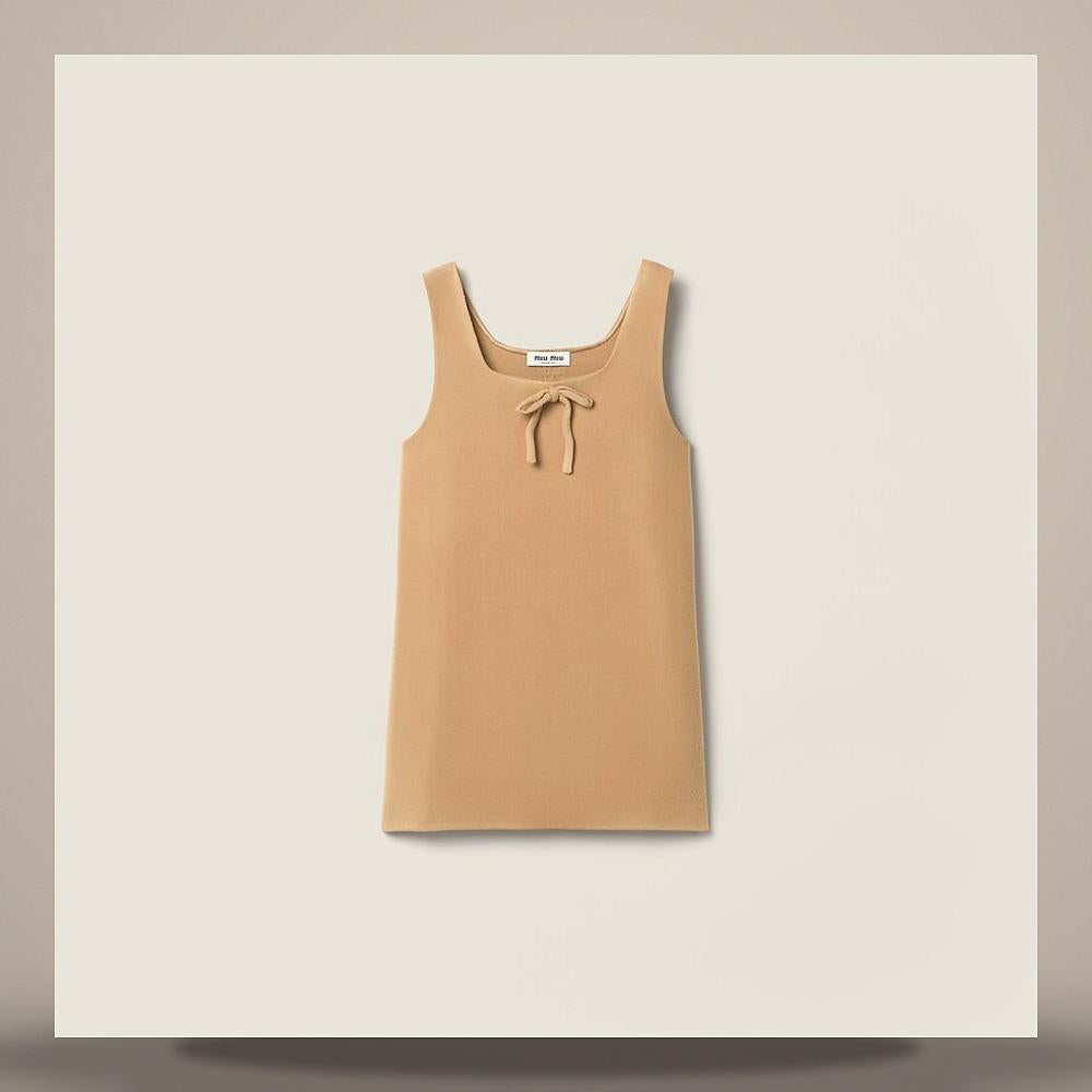 Miu Miu Waxed Double Wool Midi Dress MF6578 6471 F0050