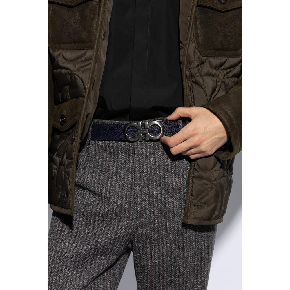 Ferragamo Gancini Reversible Leather Belt for Men