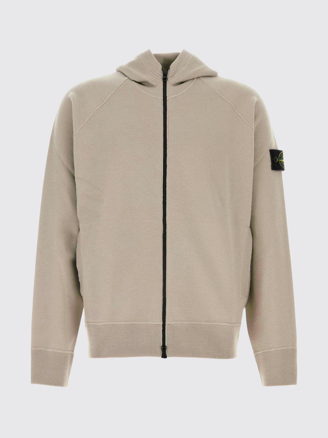 STONE ISLAND Zip-Up Bomber Jacket Navy Cotton Blend