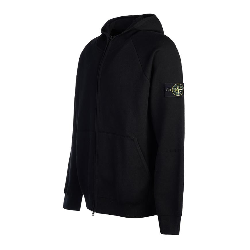 STONE ISLAND Men’s Knit Hoodie Zip-Up Jacket with Logo Patch 7915563A6 V0029 1