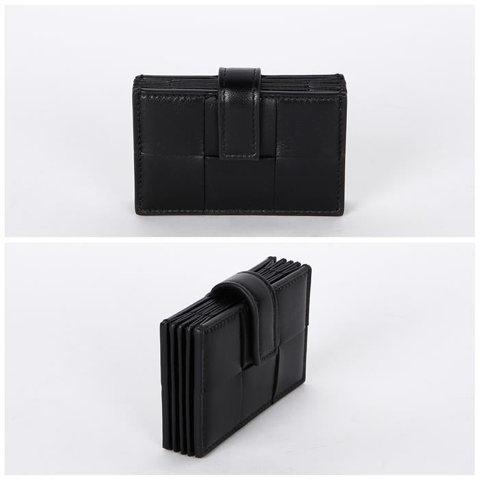 Bottega Veneta Cassette Card Holder Beige Leather