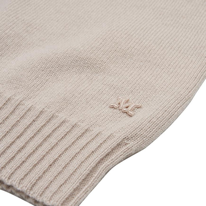 Max Mara Women’s Crewneck Knit Sweater Beige Wool
