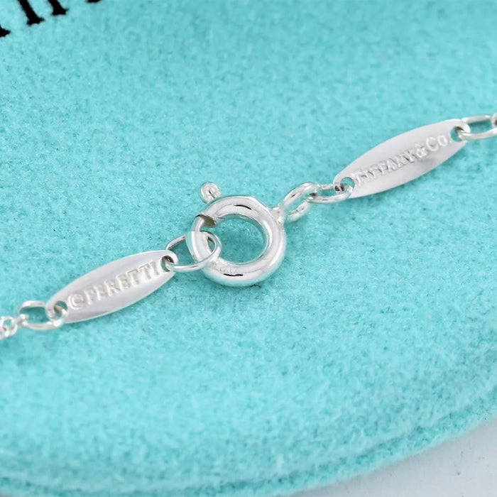 Tiffany & Co 925 Sterling Silver Open Heart Pendant Necklace