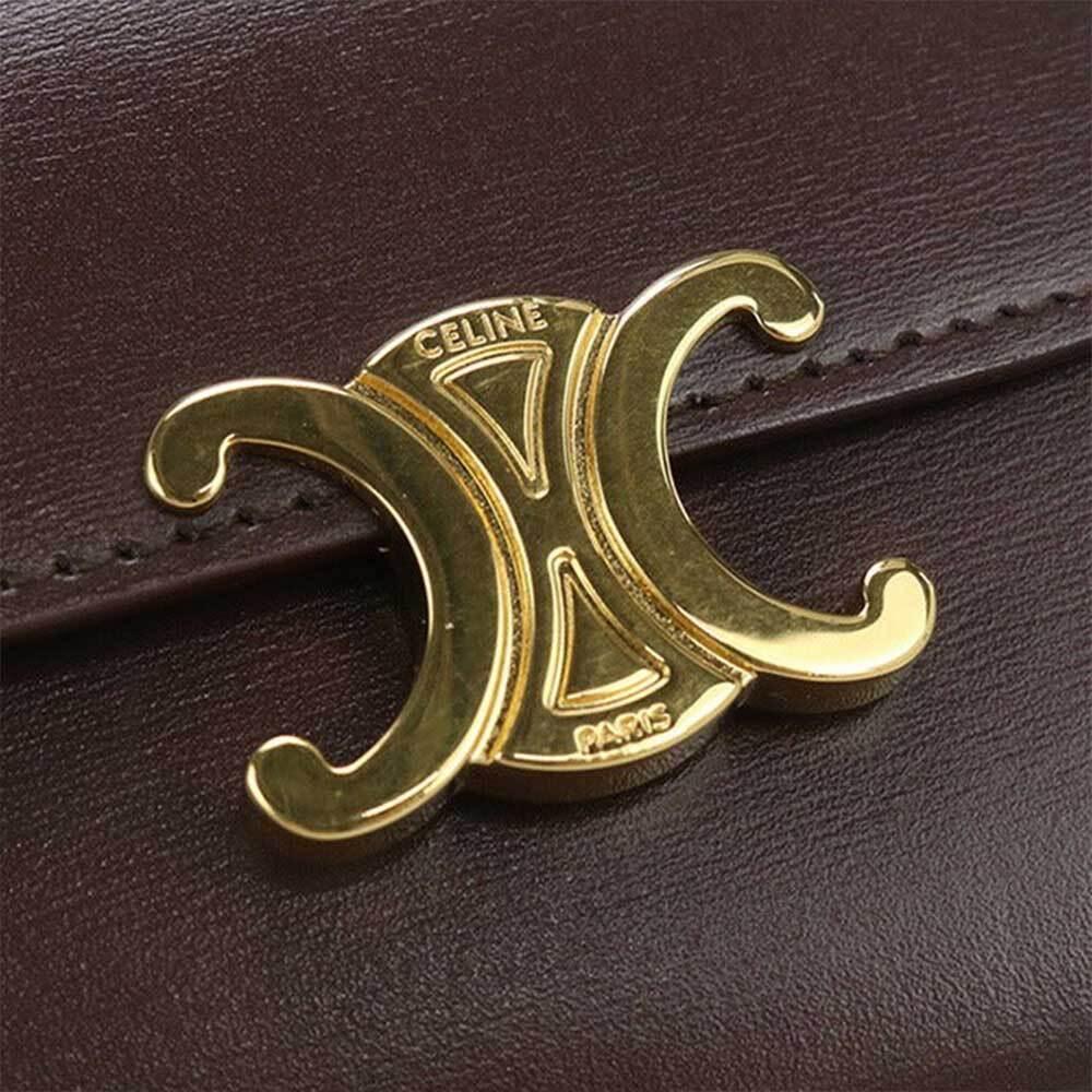 CELINE Shiny Calfskin Small Triomphe Wallet