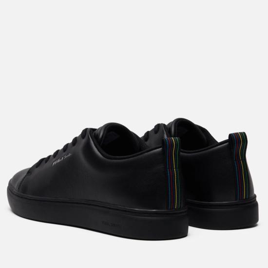 Paul Smith Leather Low-Top Sneakers for Men M2S LEE19 JLEA 79 BLACK DOM