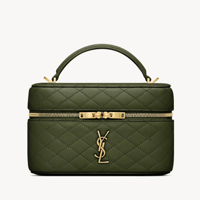 Saint Laurent Gaby Medium Vanity Bag Olive Wood Shoulder Bag
