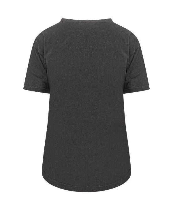 Isabel Marant KOLDIA Linen Logo T-Shirt TS0315FA A1N09E 01BK
