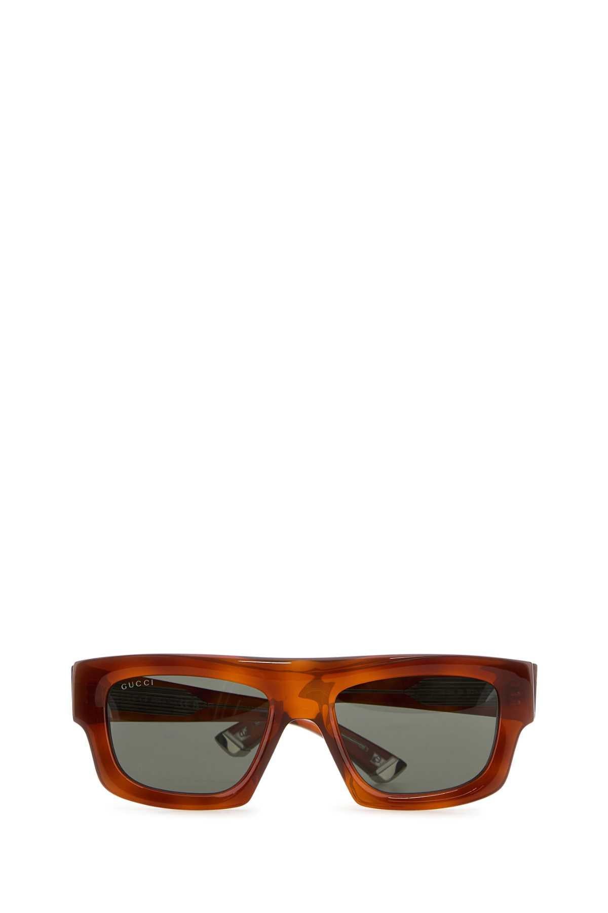 GUCCI Black Acetate Square Sunglasses for Men