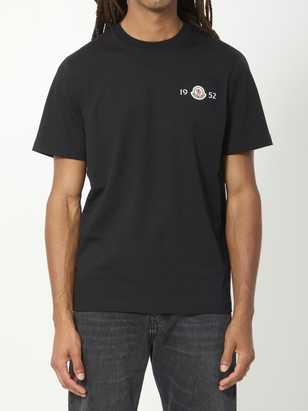 Moncler Black Cotton Short Sleeve T-Shirt