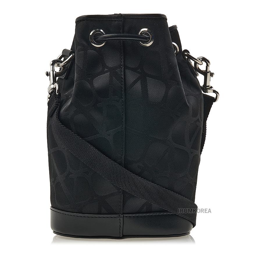 VALENTINO Garavani V Logo Jacquard Mini Shoulder Bag Black