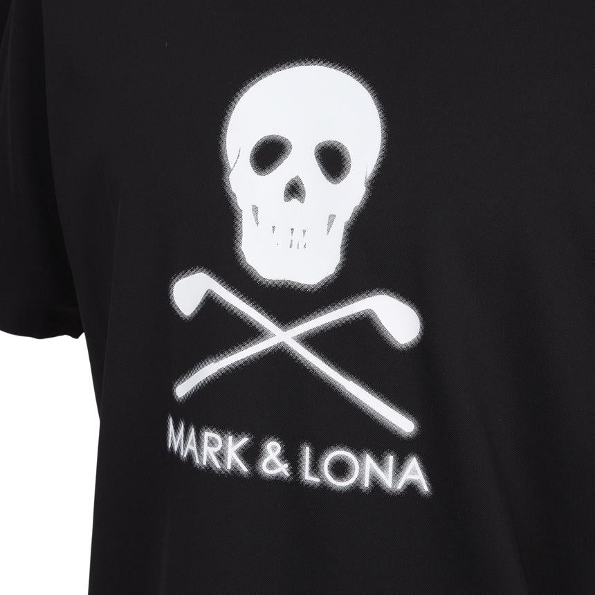 MARK&LONA Men’s Golf Mock Neck Short Sleeve T-Shirt Black