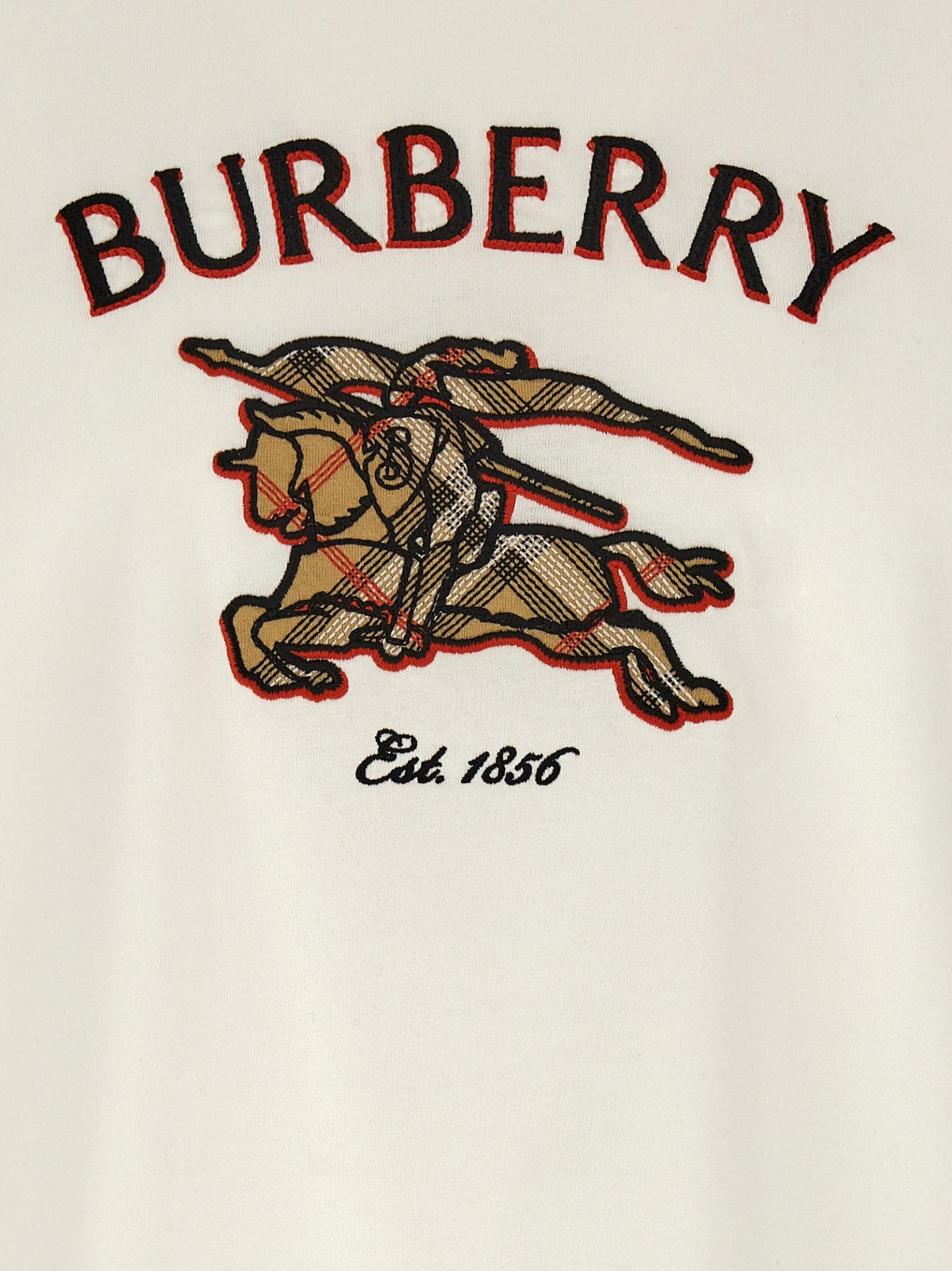 BURBERRY Chalk Short Sleeve Cotton T-Shirt for Men