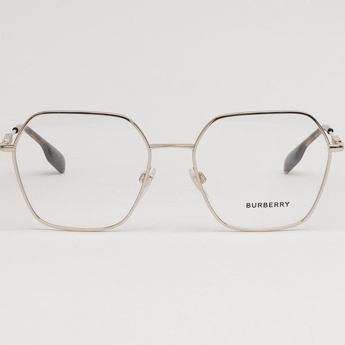 BURBERRY Gold Metal Polygon Eyeglass Frames Unisex BE1381 1109