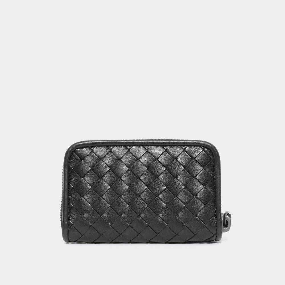 Bottega Veneta Intrecciato Leather Zip-Around Men’s Card Holder